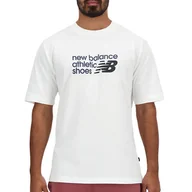 Koszulki męskie - Koszulka New Balance MT41524WT - biała - miniaturka - grafika 1