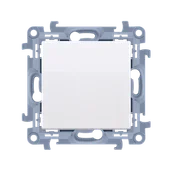 Wyłączniki światła i elektryczne - Kontakt Simon Przycisk zwierny bez piktogramu, szybkozłączka SIMON 10 - biały - miniaturka - grafika 1