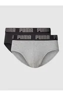 Majtki damskie - Figi z detalem z logo w zestawie 2 szt. - Puma - miniaturka - grafika 1
