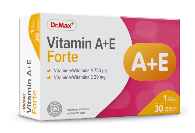 Vitamin A+E Forte Dr.Max, suplement diety, 30 kapsułek | Darmowa dostawa od 199,99 zł !! 3674961