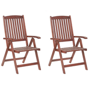 Fotele i krzesła ogrodowe - Beliani Zestaw 2 krzeseł ogrodowych drewnianych TOSCANA - miniaturka - grafika 1