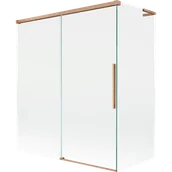 Parawany nawannowe - Mexen Rox L parawan nawannowy 2-skrzydłowy rozsuwany 140 + 70 x 150 cm, transparent, miedź szczotkowana - 8C9L-140-070-65-00 - miniaturka - grafika 1