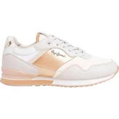 Trampki damskie - Pepe Jeans Damskie trampki LONDON SHINE W, brązowe (piaskowo-beżowe), 44 UK, Brązowy piasek beżowy, 43 EU - miniaturka - grafika 1