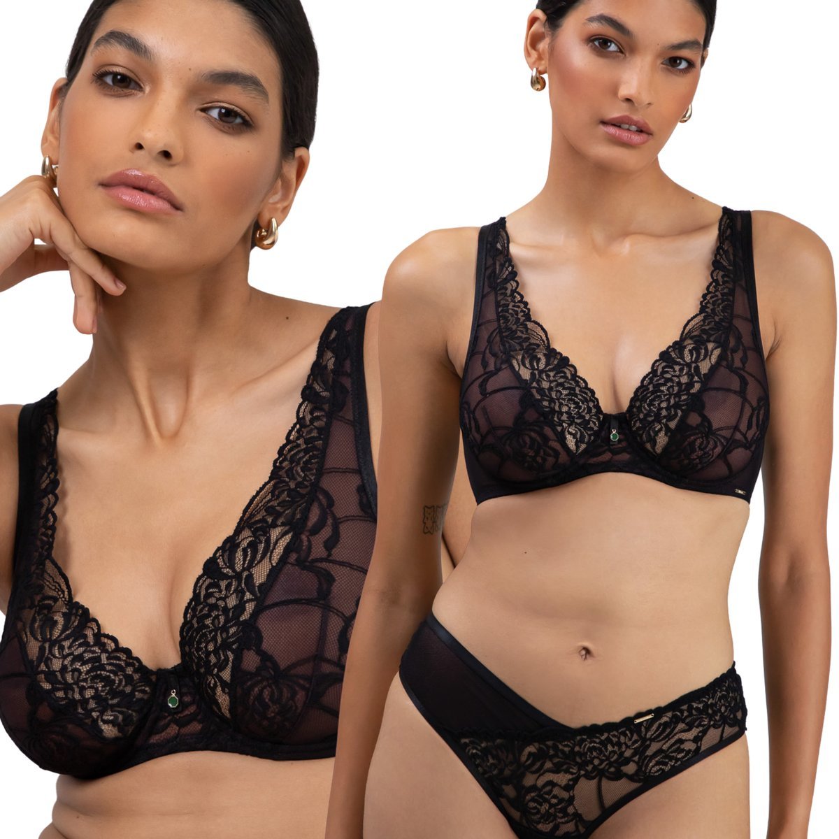 Biustonosz Alles Truffle Noir braletka czarny z czekoladą - 65D