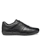 Trampki męskie - Geox Skórzane sneakersy "Wells" w kolorze czarnym - miniaturka - grafika 1
