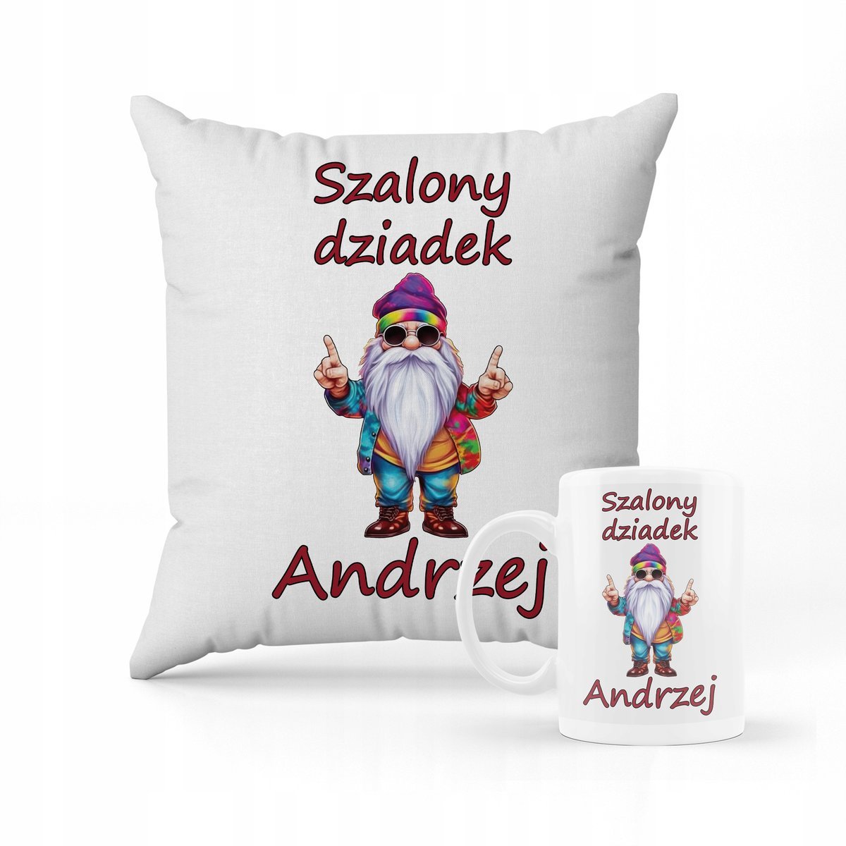 ZESTAW PODUSZKA + KUBEK PREZENT NAJLEPSZY DZIADEK DZIEŃ DZIADKA DZIADEK #10