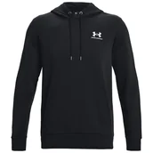 Bluzy sportowe męskie - Męska bluza Under Armour Essential Fleece Hoodie Rozmiar: M / Kolor: czarny - miniaturka - grafika 1
