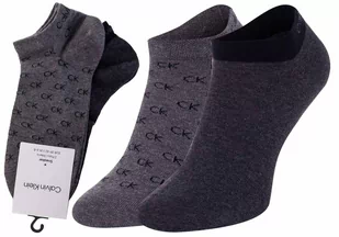 CALVIN KLEIN SKARPETKI STOPKI MĘSKIE 2 PARY GRAY/GRAPHITE 701218715 002 - Rozmiar: 39-42 - Skarpetki męskie - miniaturka - grafika 1
