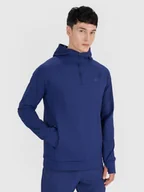 Bluzy męskie - 4F Bluza treningowa nierozpinana z kapturem męska 4F x Robert Lewandowski - granatowa L - miniaturka - grafika 1