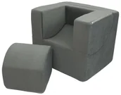 Krzesła obrotowe dla dzieci - Fotelik Mały Rozkładany Fotelik Mały Rozkładany (Kolor: Szary) - miniaturka - grafika 1