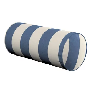 Poduszka wałek prosty, niebiesko-białe pionowe pasy (5,5cm), Ø16 × 40 cm, Quadro - Poduszki dekoracyjne - miniaturka - grafika 1