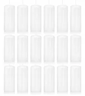 Świece - Świece ozdobne białe walec kokon 10/4 zestaw 18szt - miniaturka - grafika 1