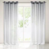 Zasłony - Eurofirany Zasłona Ravia biało-grafitowa Drukowana 140 cm x 250 cm - miniaturka - grafika 1