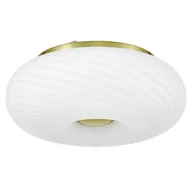 Lampy sufitowe - NOWOCZESNA LAMPA SUFITOWA PLAFON BIAŁO-ZŁOTY MONARTE D28 - miniaturka - grafika 1