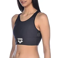 Biustonosze - ARENA damski biustonosz sportowy Arena Gym Mesh Back Sport czarny czarny czarny L - miniaturka - grafika 1