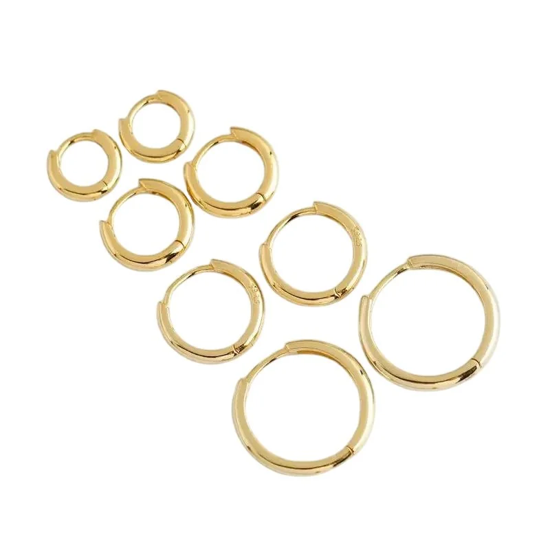 Srebrne kolczyki Bold Gold - 10mm (1.0g)