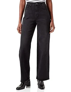 Vila Viwider Dl Hw Wide Blk dżinsy damskie, czarny denim, 36W / 30L - Spodnie damskie - miniaturka - grafika 1