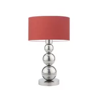 Lampy stojące - Lampka nocna LYSNE Honolulu, 60 W, E27, czerwona/srebrna, 41x30 cm - miniaturka - grafika 1