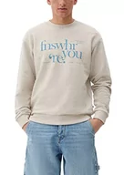 Bluzy męskie - Q/S by s.Oliver Bluza męska, długi rękaw, brązowa, XXL, brązowy, XXL - miniaturka - grafika 1