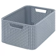Pudła i pojemniki do przechowywania - Szary koszyk Curver Style, 18 l - miniaturka - grafika 1
