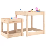 Place zabaw - Stoliki piaskownice, 2 szt., lite drewno sosnowe Lumarko! - miniaturka - grafika 1