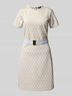 Sukienki - Sukienka T-shirtowa o długości do kolan z paskiem model ‘TRISH’ - miniaturka - grafika 1
