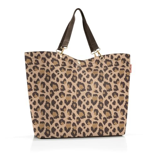 reisenthel shopper XL – przestronna torba na zakupy i elegancka torebka w jednym – wykonana z wodoodpornego materiału, leo macchiato, Rozmiar uniwersalny, sport