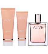 Zestawy perfum damskich - Hugo Boss Alive zestaw Edp 80 ml + Mleczko do ciała 75 ml + Żel pod prysznic 50 ml - miniaturka - grafika 1