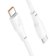 Kable USB - Kabel USB C do USB C Hoco 3A 100W 1 m X93 biały - miniaturka - grafika 1