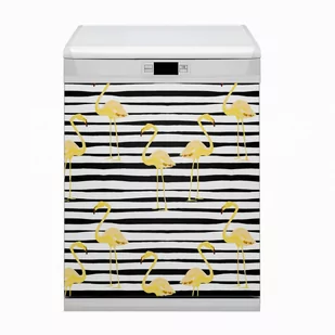 Ozdobna mata na zmywarkę Złote flamingi 60x80 - Dekoracje domu - miniaturka - grafika 1