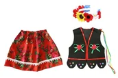 Dresy i komplety dla dziewczynek - ZESTAW KRAKOWIANKA CZARNO-CZERWONY 116-140 - miniaturka - grafika 1