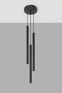 Lampy sufitowe - Sollux Lighting Lampa wisząca PASTELO 3P czarna - miniaturka - grafika 1
