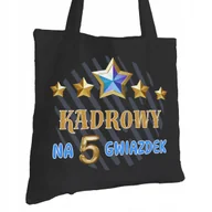 Torby i wózki na zakupy - Torba Bawełniana dla Kadrowego Czarna Na Prezent Ekologiczna Trwały Nadruk - miniaturka - grafika 1