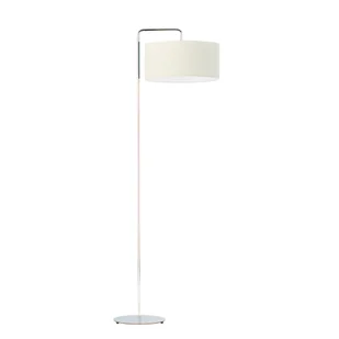 Klasyczna lampa stojąca na chromowanym stelażu BOLIVIA z abażurem ecru - Lampy stojące - miniaturka - grafika 1
