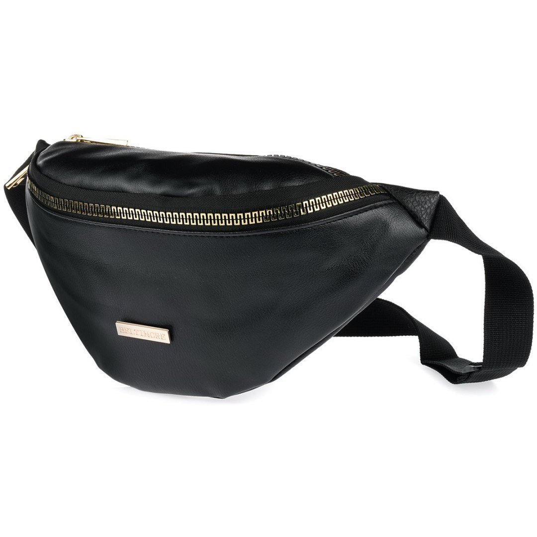 Czarna nerka saszetka damska biodrówka Beltimore eko V19 czarny