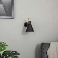 Lampy ścienne - Argon Kinkiet Bona, czarny/mosiądz - miniaturka - grafika 1