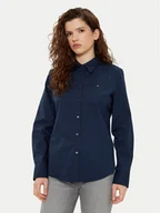 Koszule damskie - Tommy Hilfiger Koszula WW0WW43577 Granatowy Regular Fit - miniaturka - grafika 1