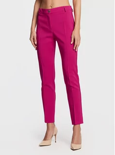 Spodnie damskie - Rinascimento Spodnie materiałowe CFC0110515003 Różowy Slim Fit - grafika 1