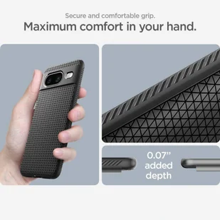 Etui GOOGLE PIXEL 8 Spigen Liquid Air Matte czarne - Etui i futerały do telefonów - miniaturka - grafika 15