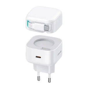 USAMS Ład. siec. 1xUSB-C ze zwijanym kablem USB-C (only head) PD+QC 35W Gan Fast Charging biały/white XMF Series CC202TC02 (US-CC202) - Ładowarki do telefonów - miniaturka - grafika 7
