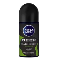 Dezodoranty i antyperspiranty męskie - Nivea Dezodorant DEEP BLACK CARBON AMAZONIA roll-on 50ml 0185370 - miniaturka - grafika 1