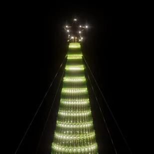 Stożkowa choinka z lampek, 1544 zimnych białych LED, 500 cm Lumarko! - Oświetlenie świąteczne - miniaturka - grafika 7