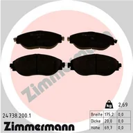 Klocki hamulcowe - Klocki hamulcowe - komplet ZIMMERMANN 24738.200.1 - miniaturka - grafika 1