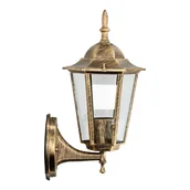 Lampy ogrodowe - ZŁOTA lampa elewacyjna KINKIET ogrodowy E27 zewnętrzna WODOODPORNA - miniaturka - grafika 1