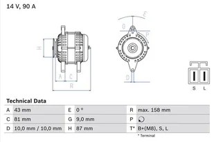 Alternator Bosch 0 986 080 430 - Alternatory - miniaturka - grafika 1