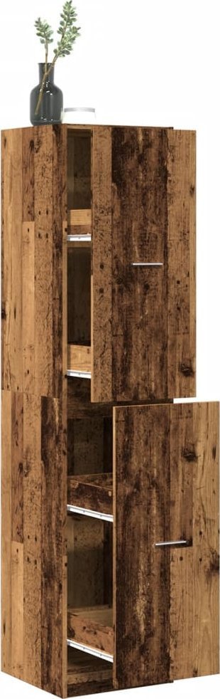 vidaXL Szafka apteczna,stare drewno, 40x41x174,5 cm