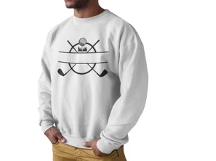 Męski sweter z bawełny organicznej Golf Golfing Sport Funny Funny Us Open PGA - Swetry męskie - miniaturka - grafika 1