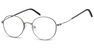 Okulary korekcyjne, oprawki, szkła - Lenonki okrągłe Okulary oprawki optyczne 927B czarno-grafitowe - miniaturka - grafika 1