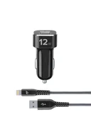 Ładowarki samochodowe - Cellularline wyjątkowo mocna, szybka ładowarka samochodowa i kabel 12 W do urządzeń Apple - miniaturka - grafika 1