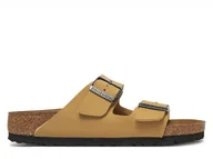 Klapki i japonki damskie - Klapki damskie Birkenstock 1029151 ARIZONA BFBC NARROW Brązowe - miniaturka - grafika 1
